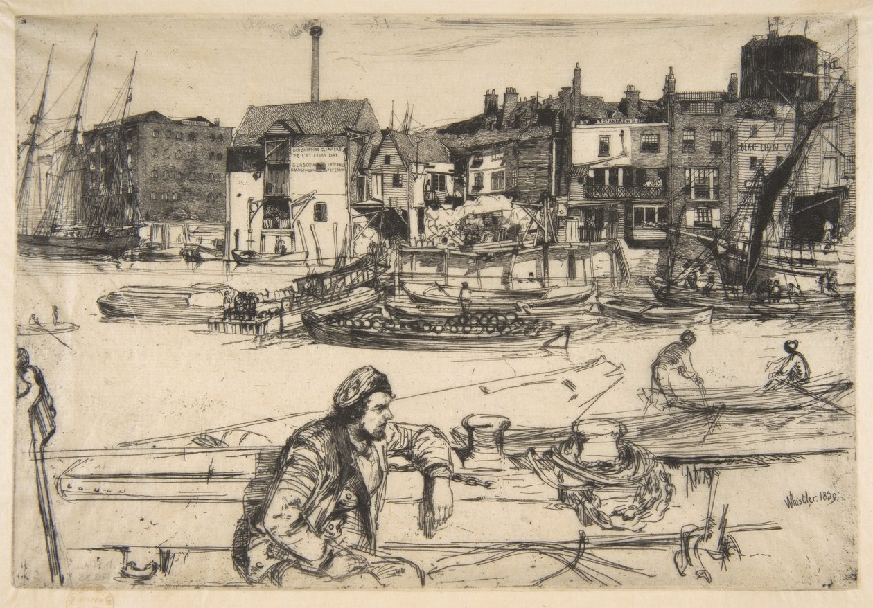 Black Lion Wharf af James McNeill Whistler