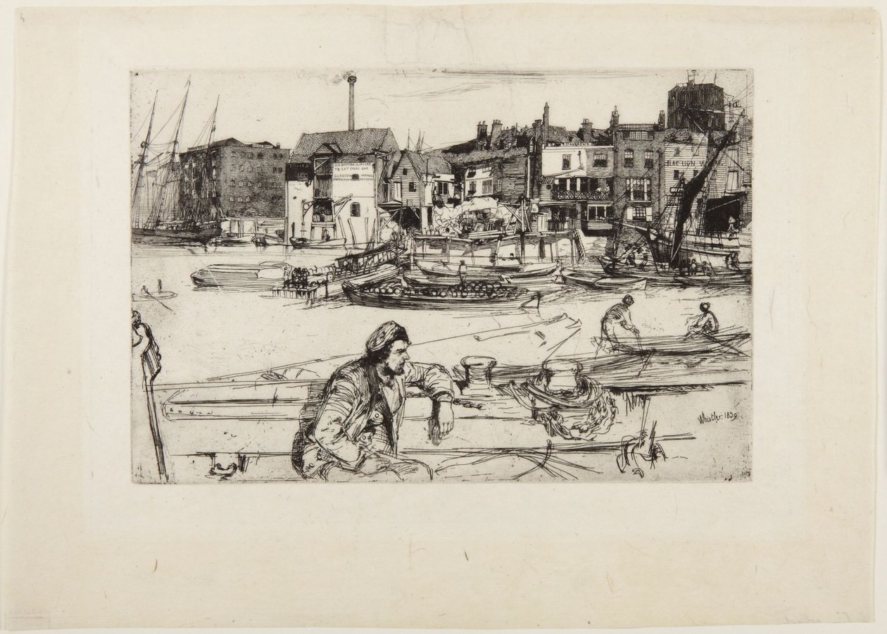 Black Lion Wharf af James McNeill Whistler