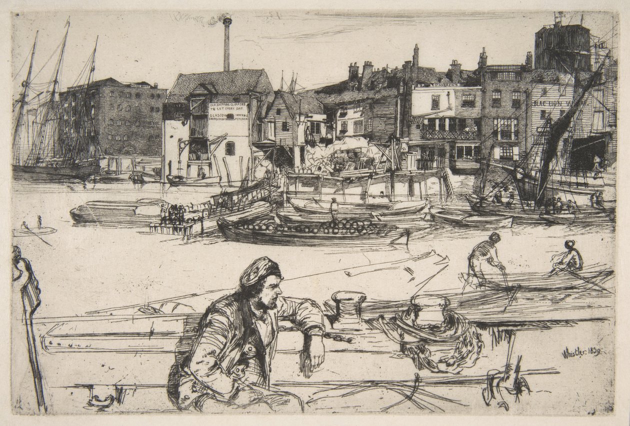 Black Lion Wharf af James McNeill Whistler