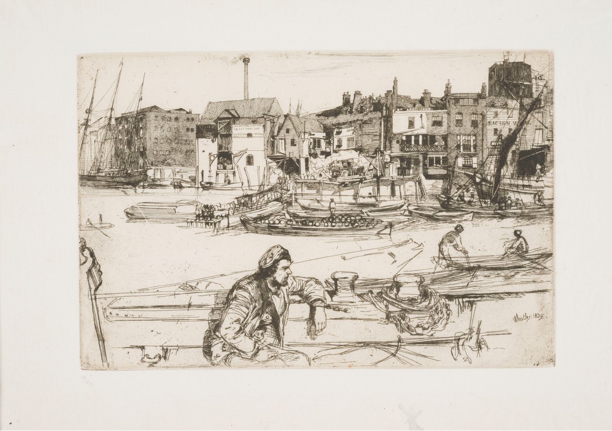 Black Lion Wharf af James McNeill Whistler