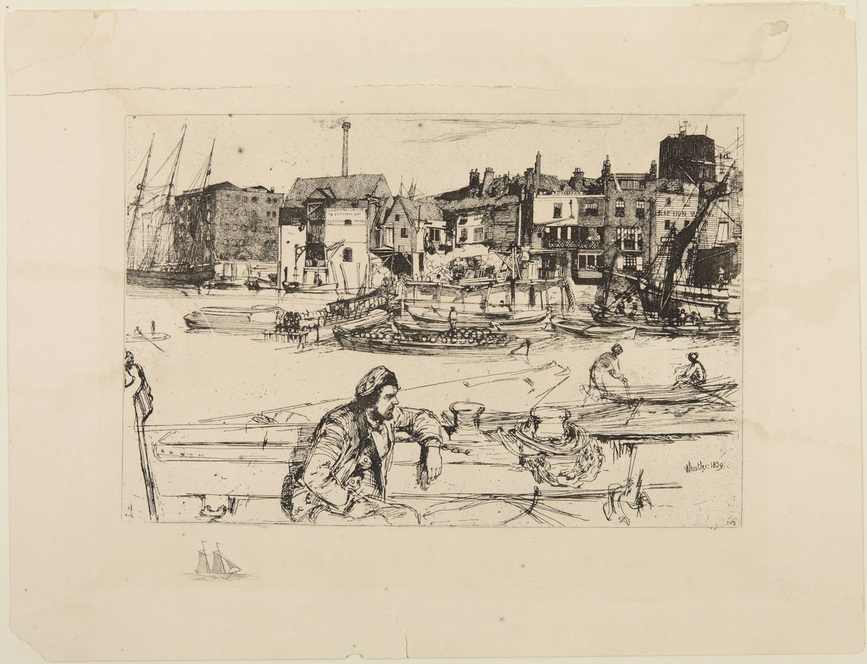 Den Sorte Løves kaj af James McNeill Whistler