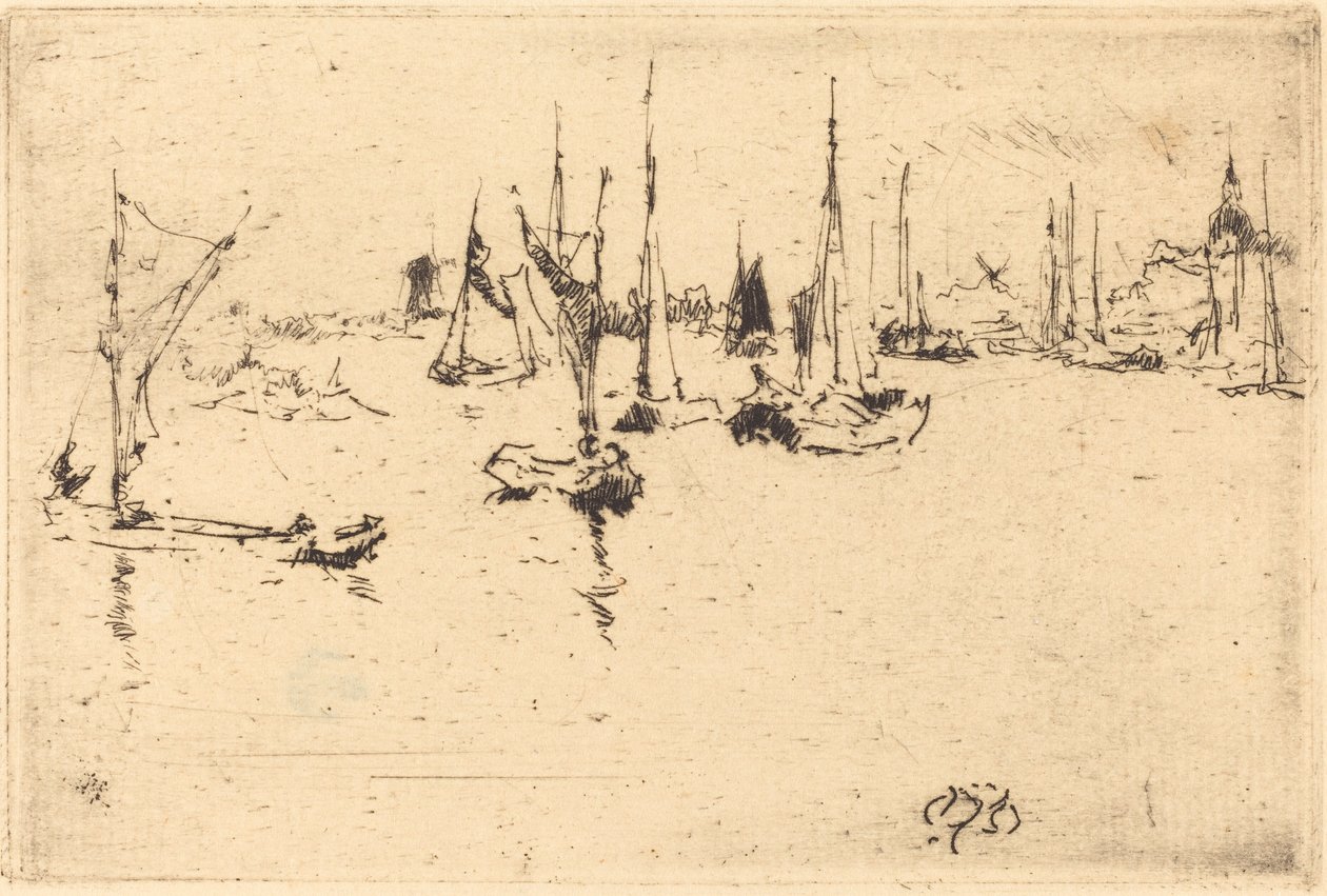 Både, Dordrecht af James Abbott McNeill Whistler