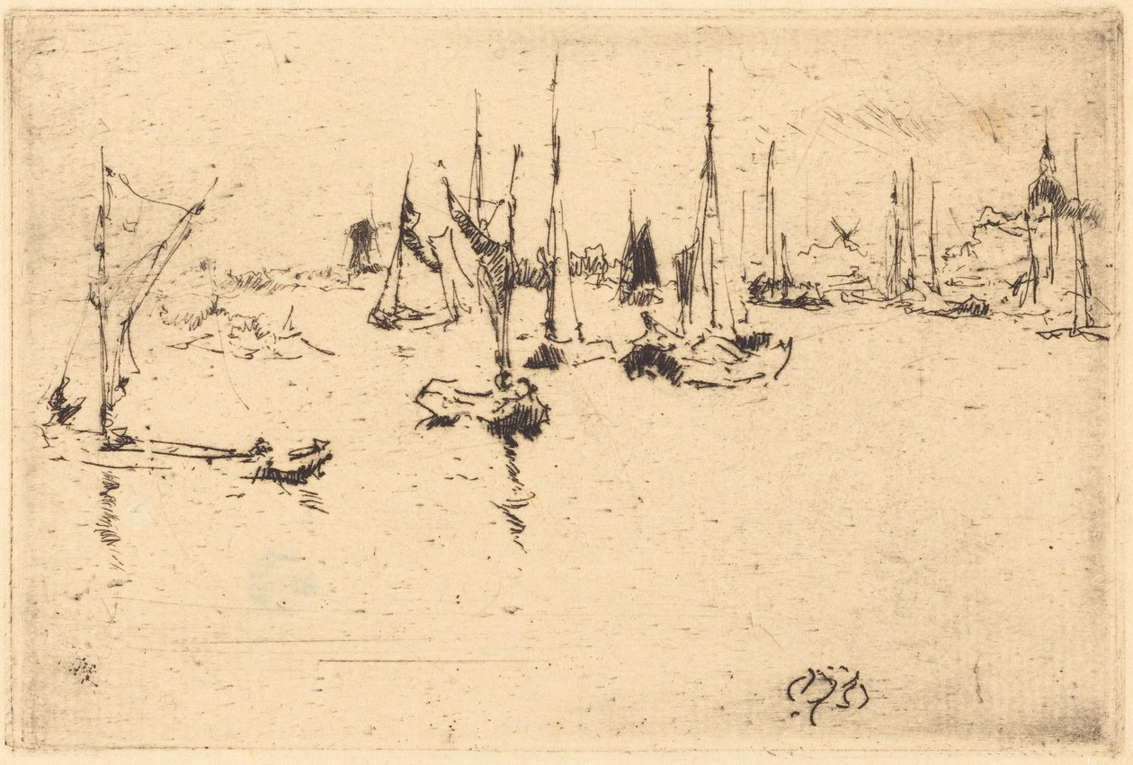 Både, Dordrecht af James McNeill Whistler