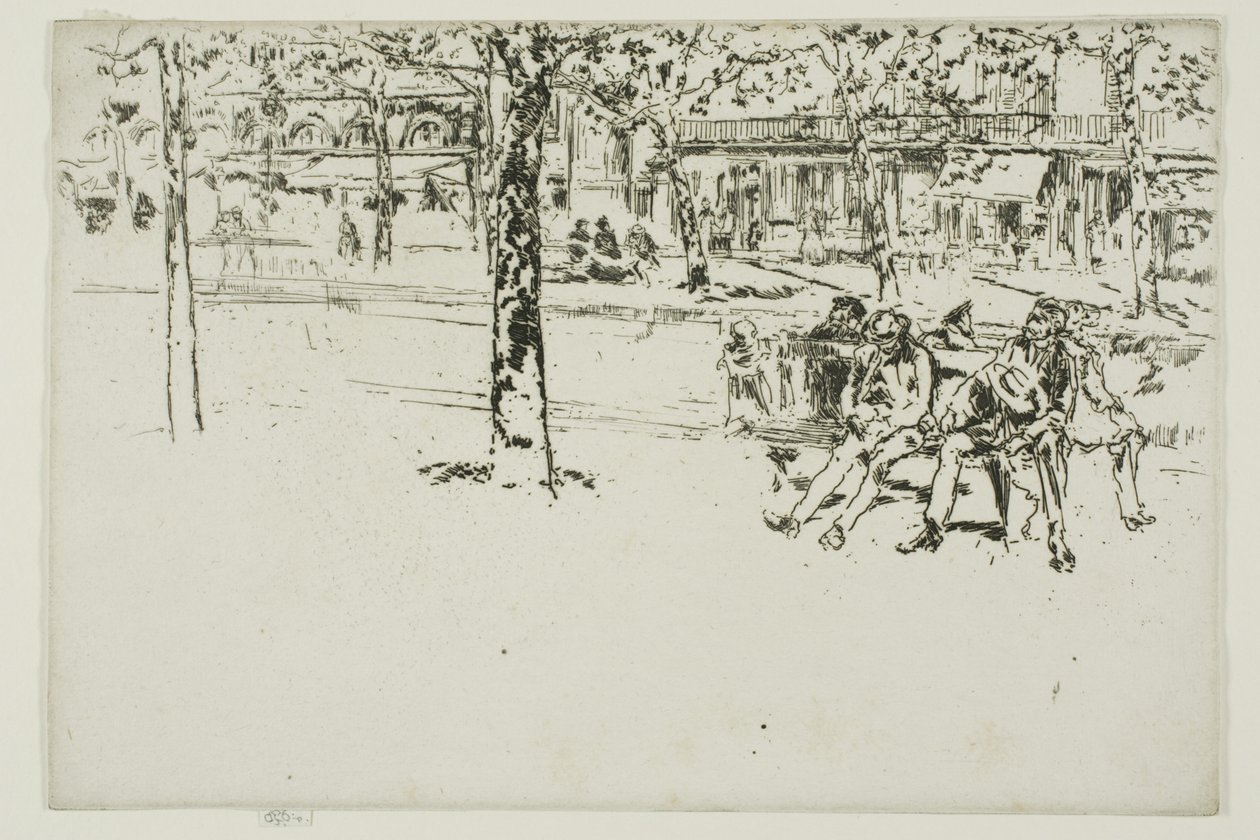 Boulevard Poissonniere, Paris af James Abbott McNeill Whistler