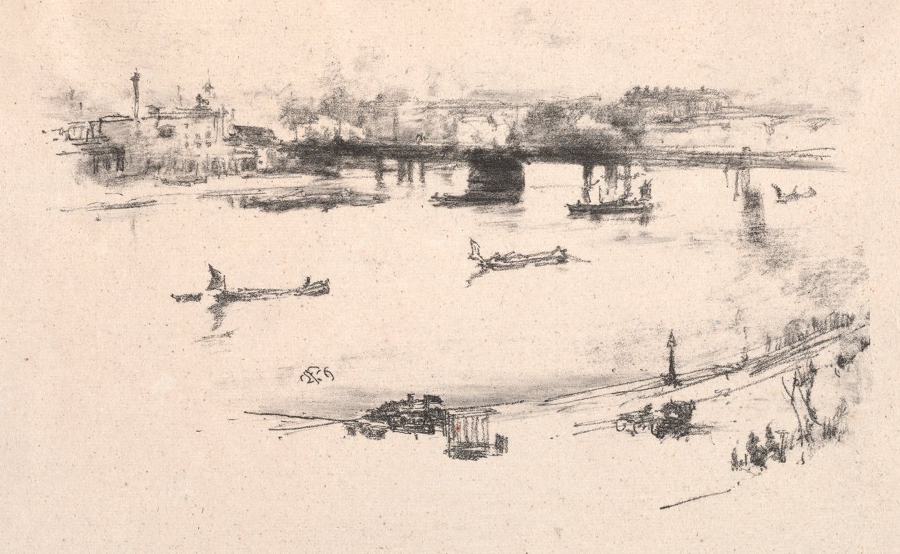 Charing Cross jernbanebro af James McNeill Whistler