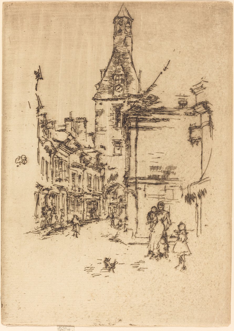 Klokketårn, Amboise af James Abbott McNeill Whistler