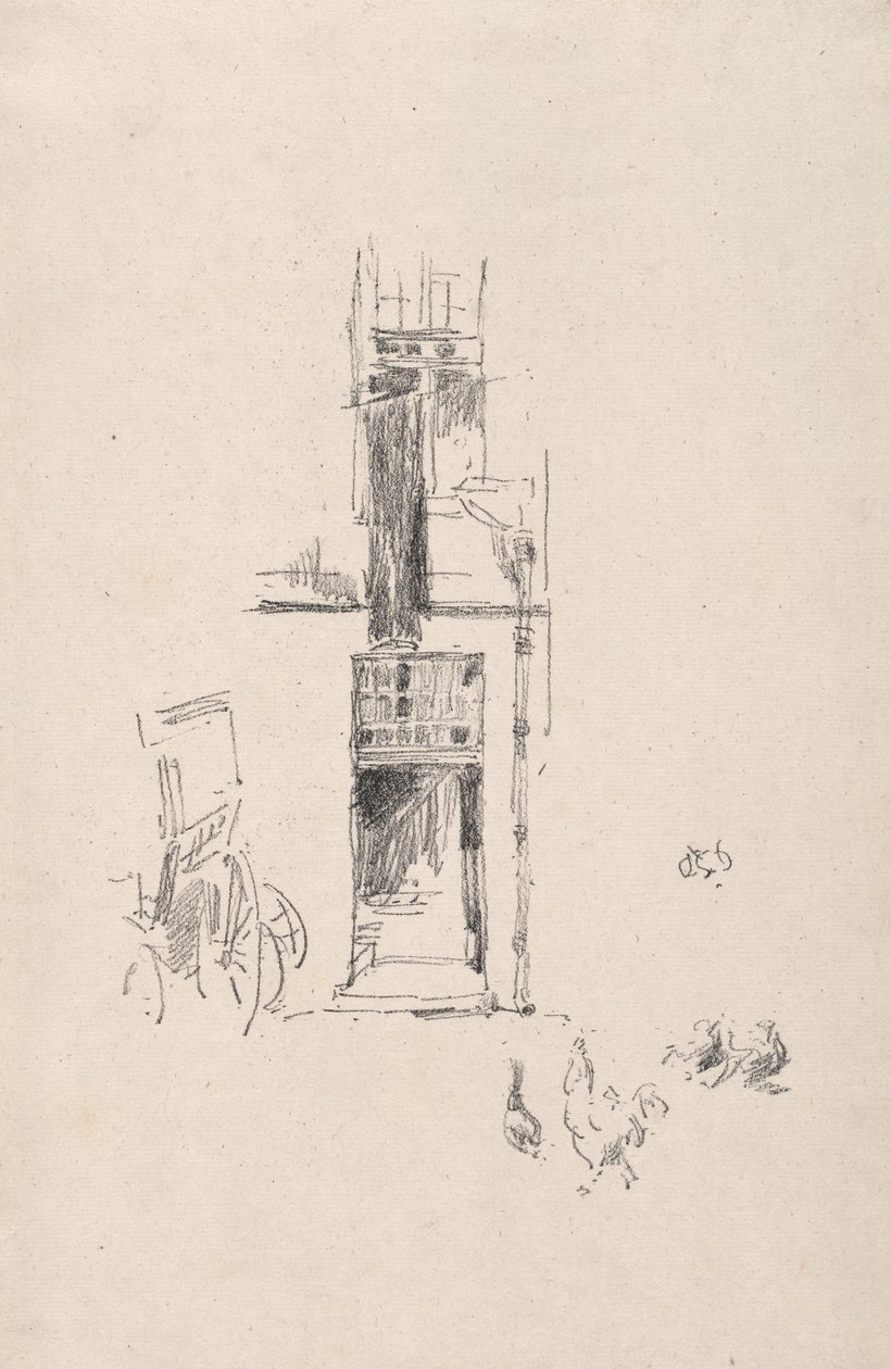 Haner og høner, Hotel Colbert af James McNeill Whistler