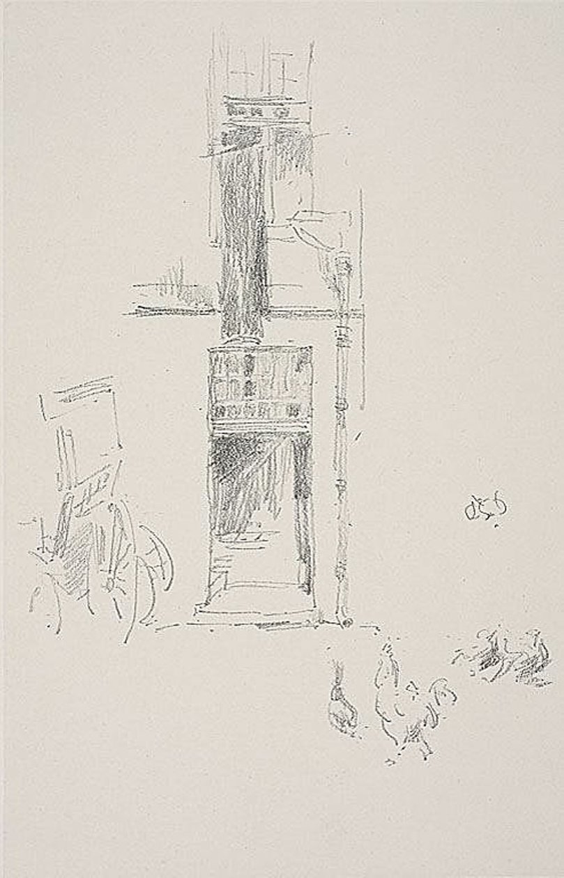 Haner og høns, Hôtel Colbert af James Abbott McNeill Whistler