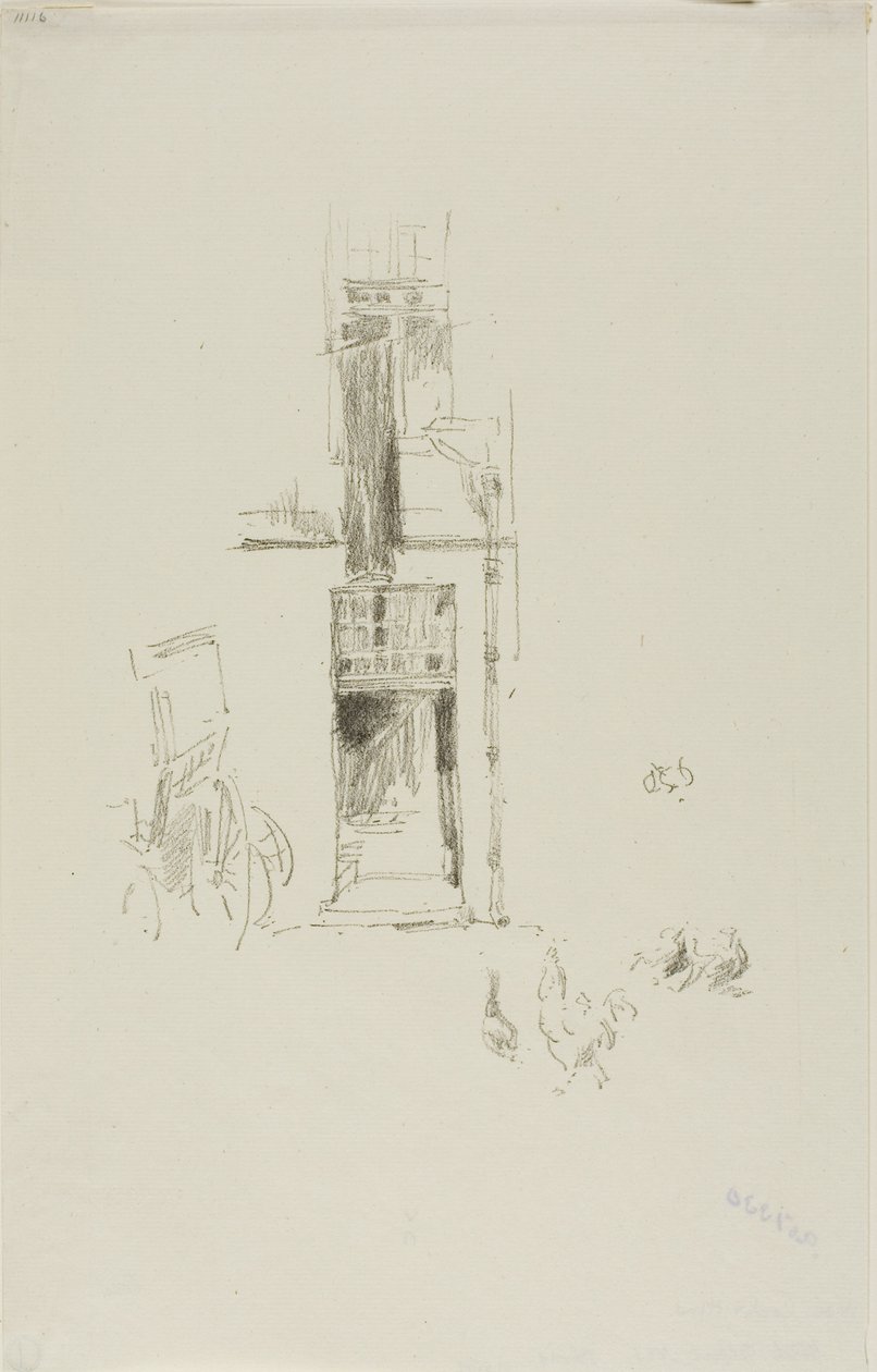 Haner og høns, Hôtel Colbert af James Abbott McNeill Whistler