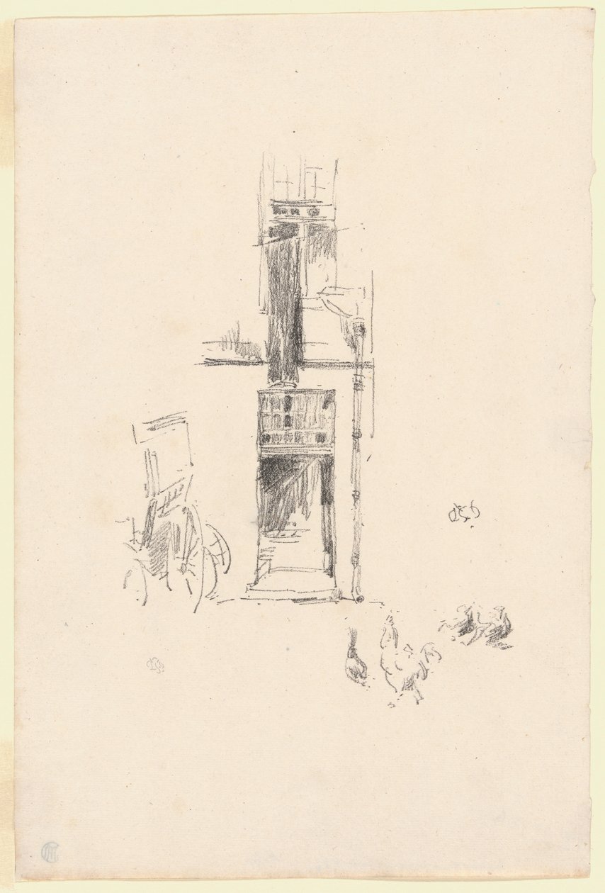 Haner og høns, Hôtel Colbert af James Abbott McNeill Whistler