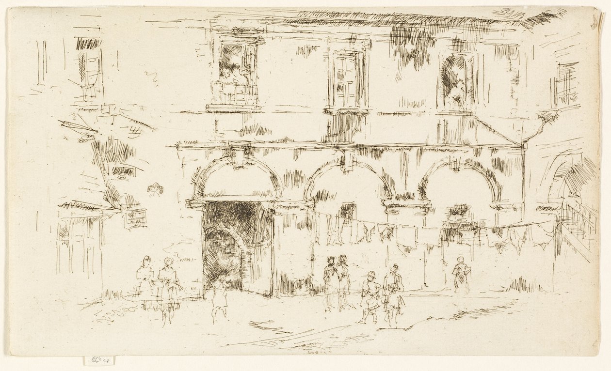 Court of the Monastery of St Augustine, Bourges af James Abbott McNeill Whistler