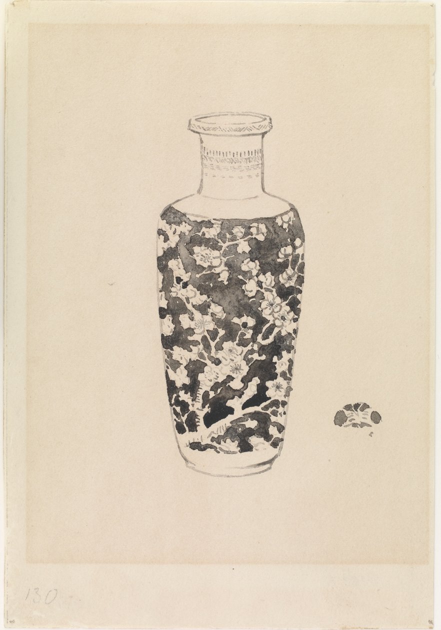 Cylindrisk vase med tyk hals af James Abbott McNeill Whistler