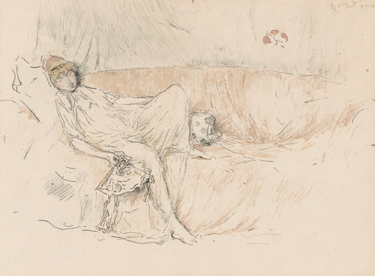 Draperet figur, liggende af James Abbott McNeill Whistler