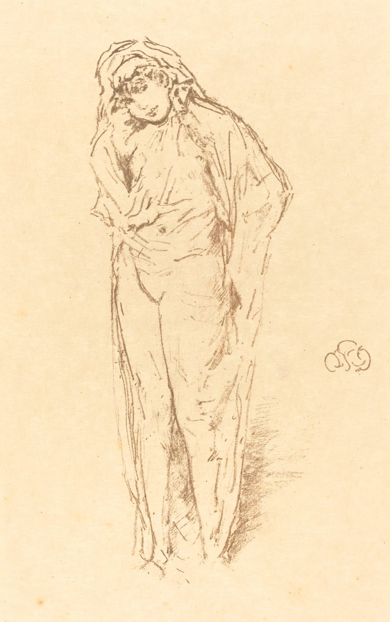 Draperet figur, stående af James Abbott McNeill Whistler
