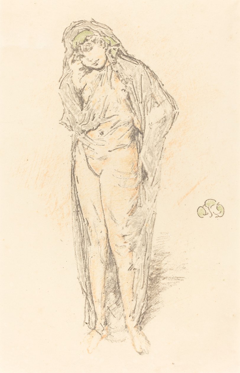 Draperet figur, stående af James Abbott McNeill Whistler