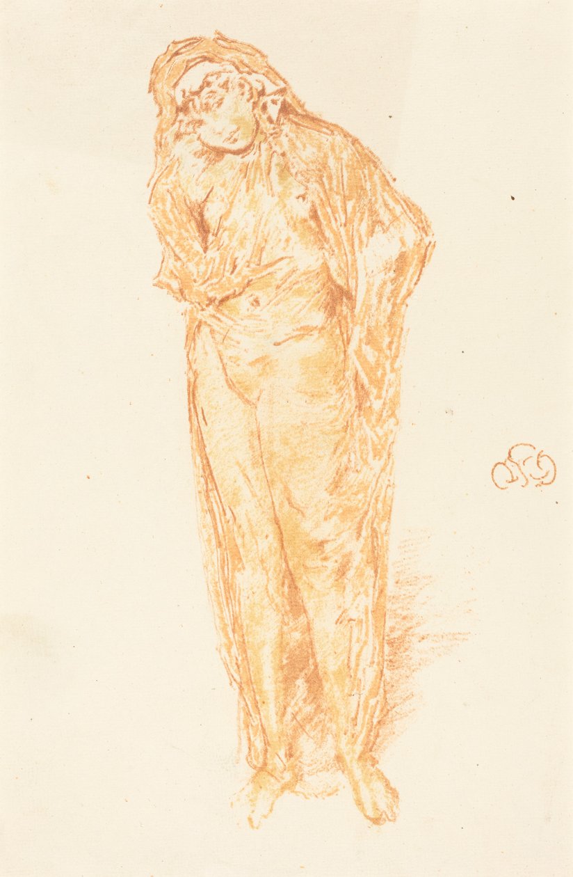Verhüllte Figur, stehend af James McNeill Whistler