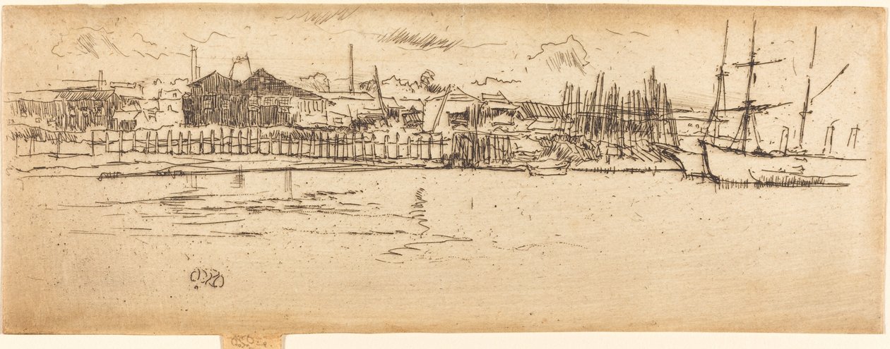 Dry-Dock, Southampton af James Abbott McNeill Whistler