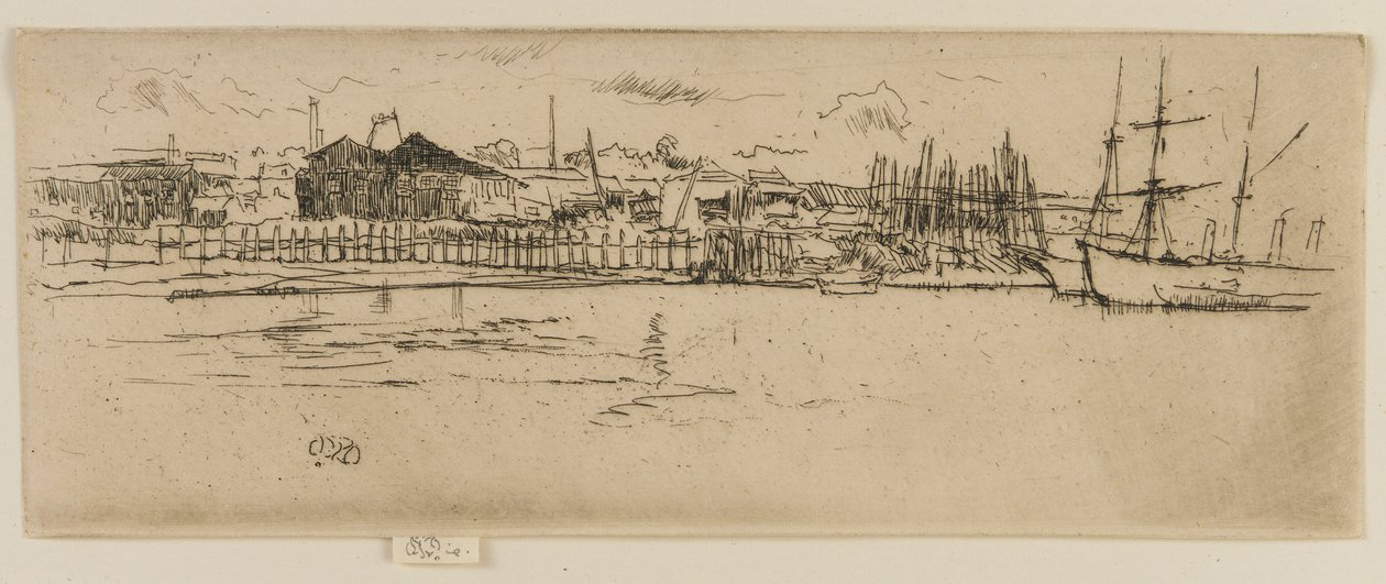 Dry Docks, Southampton af James Abbott McNeill Whistler