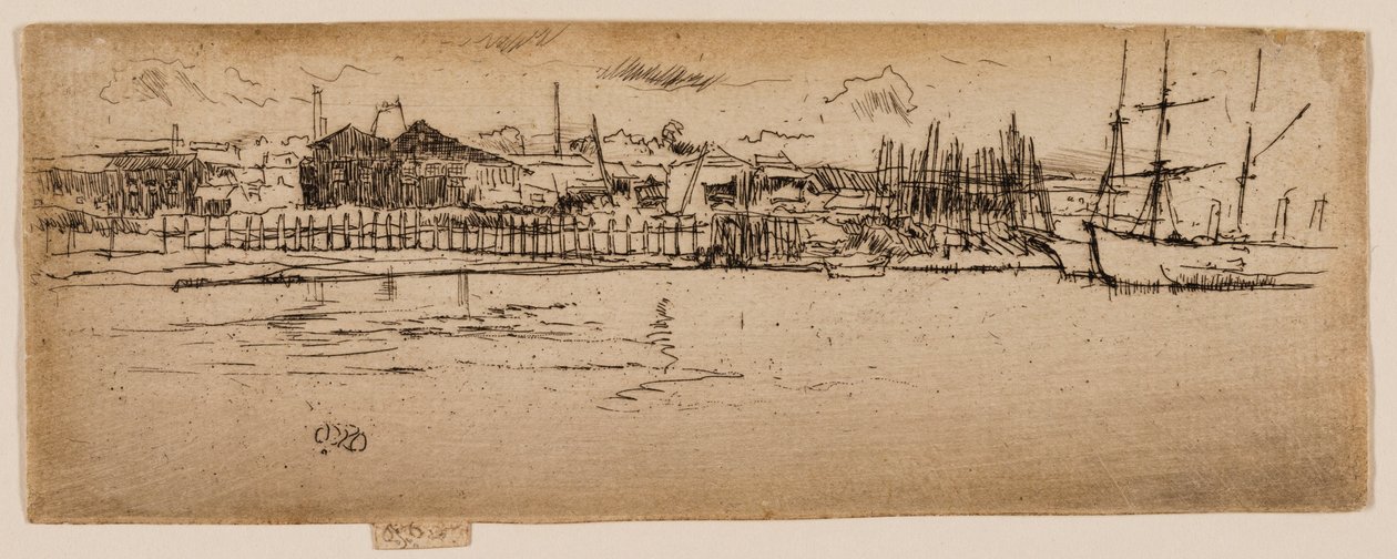 Dry Docks, Southampton af James Abbott McNeill Whistler