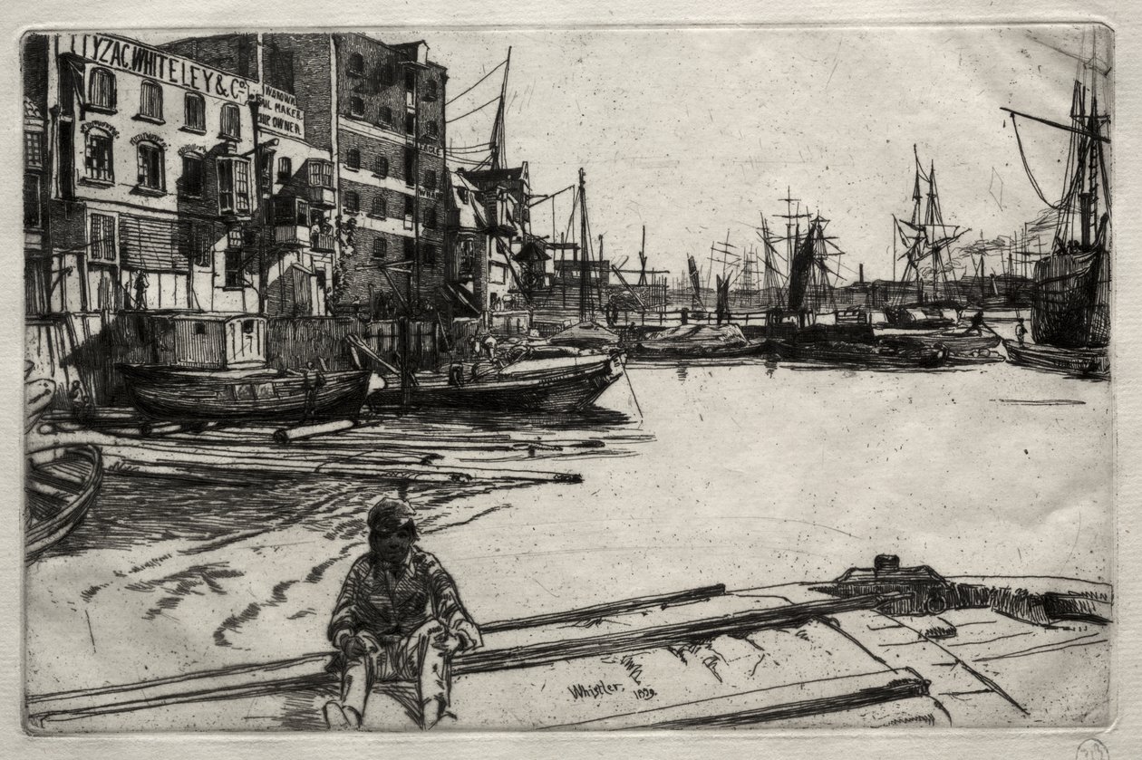 Eagle Wharf af James McNeill Whistler