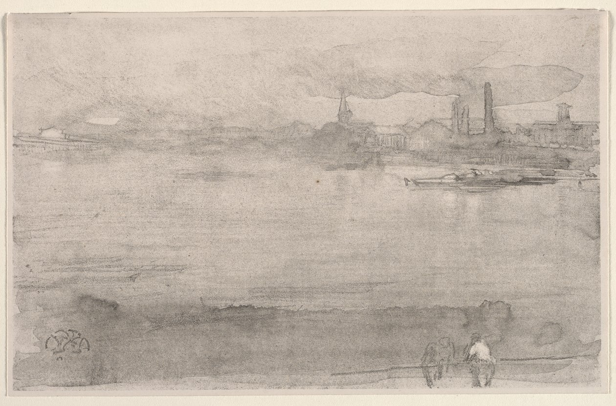 Tidlig morgen: Themsen ved Battersea, London af James McNeill Whistler