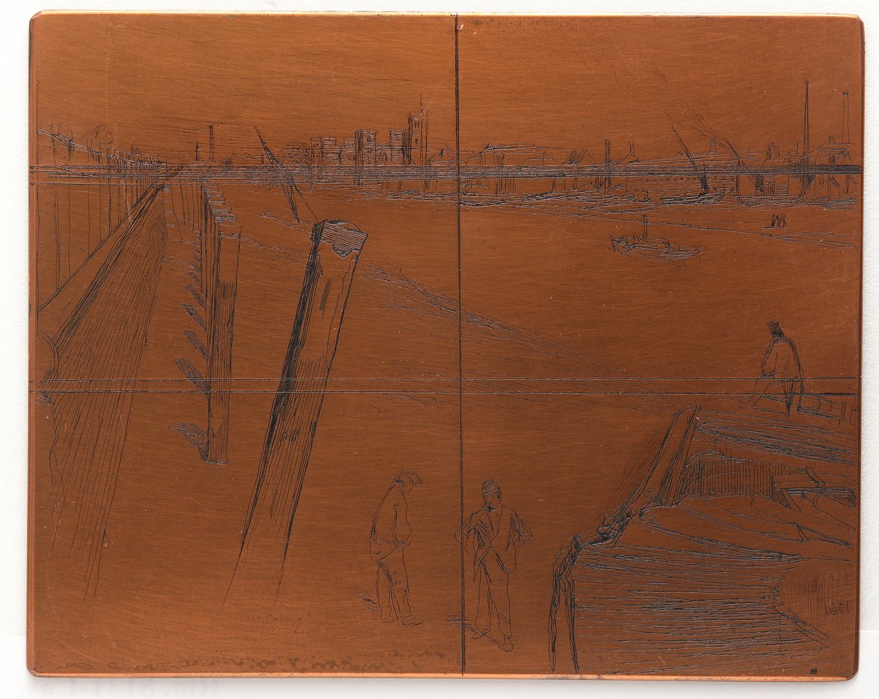 Ætseplade: Møllebank af James Abbott McNeill Whistler