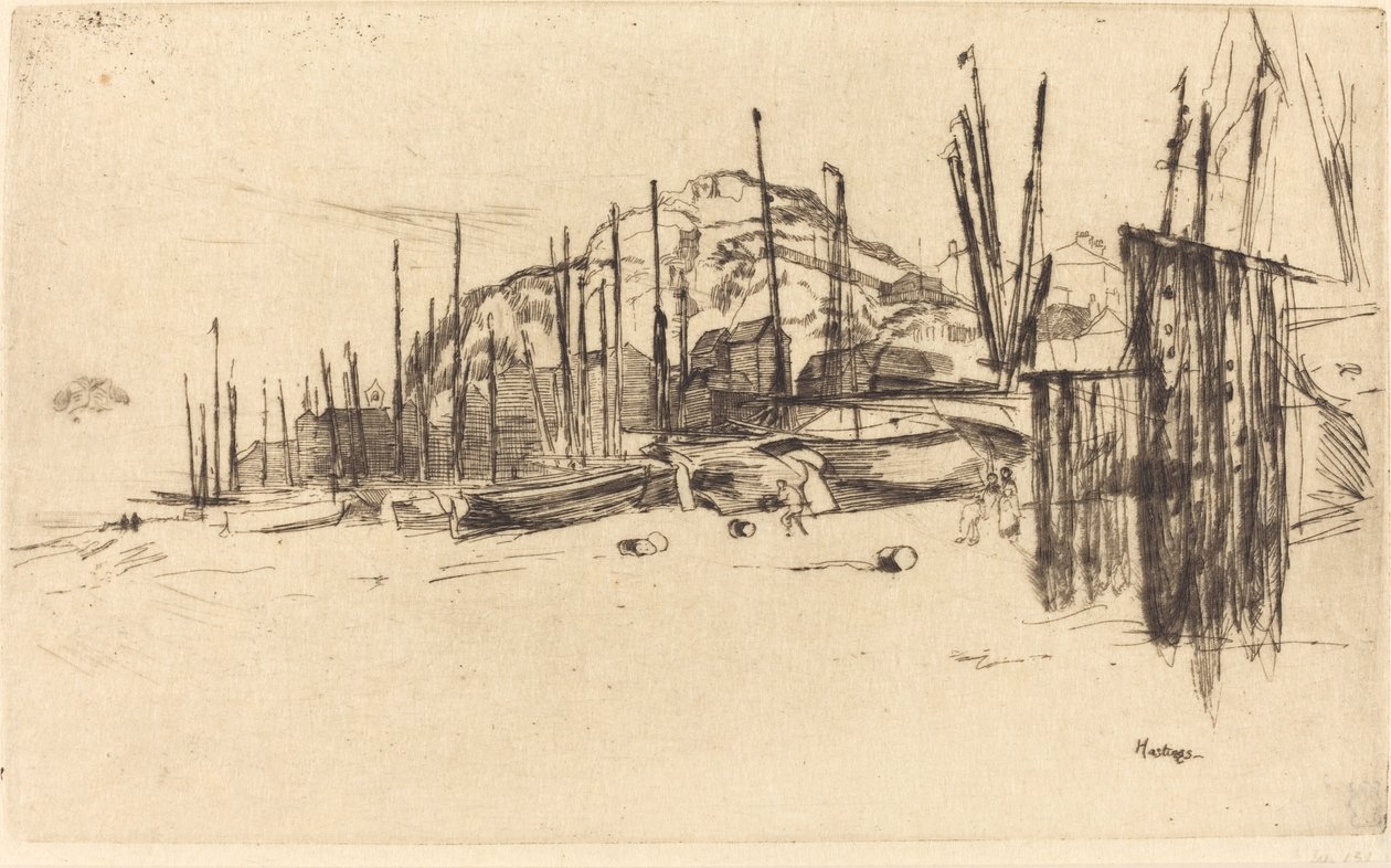 Fiskerbåde, Hastings af James Abbott McNeill Whistler