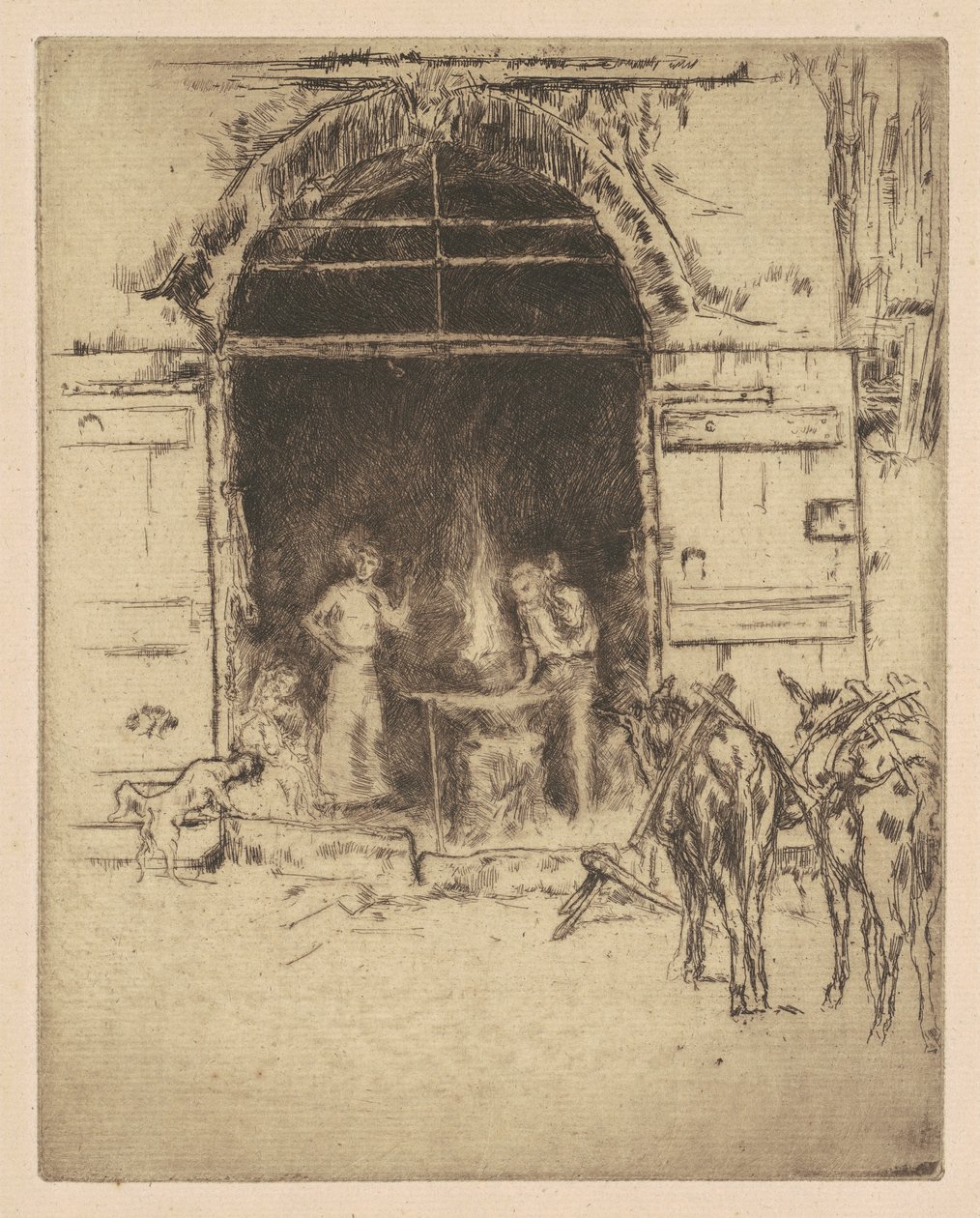 Flaming Forge af James Abbott McNeill Whistler