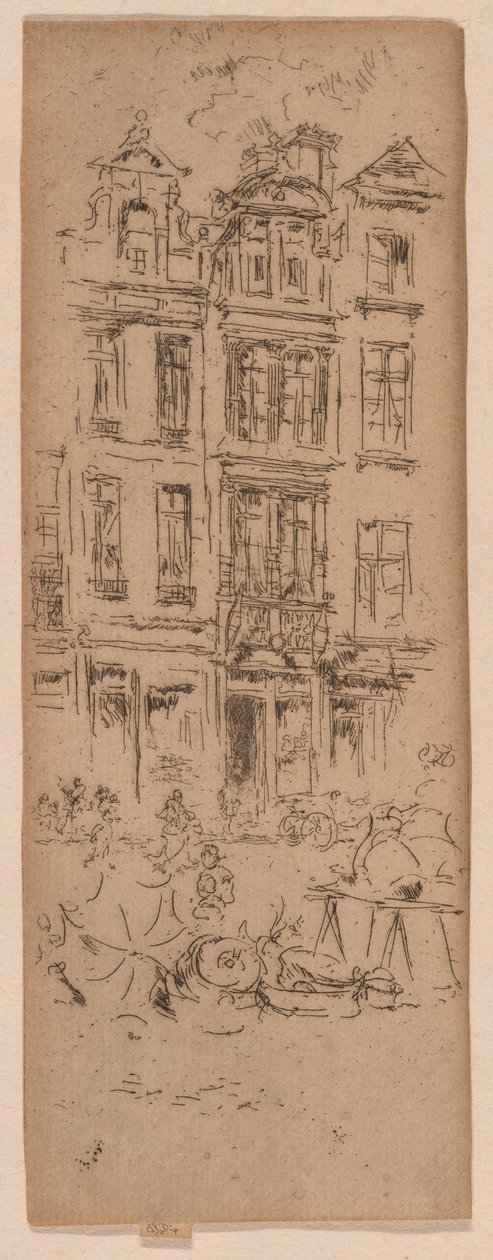 Blomstermarked, Bruxelles af James Abbott McNeill Whistler