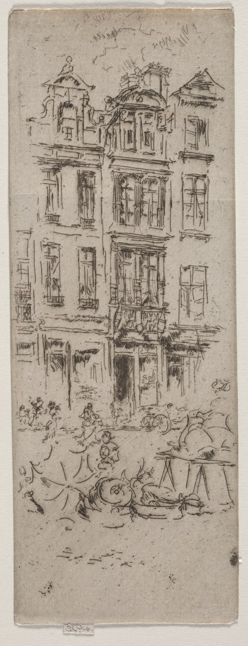 Blomstermarkedet, Bruxelles af James McNeill Whistler