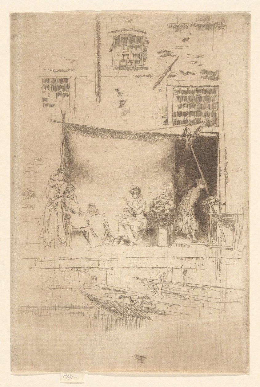 Frugtbod, fra det andet Venedig-sæt (et sæt af seksogtyve raderinger) af James Abbott McNeill Whistler