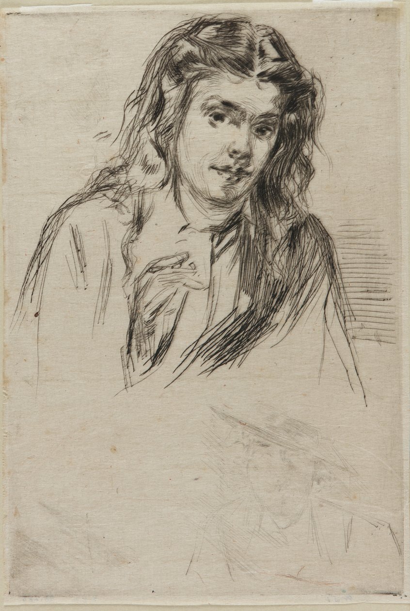 Fumettes bøjede hoved af James Abbott McNeill Whistler