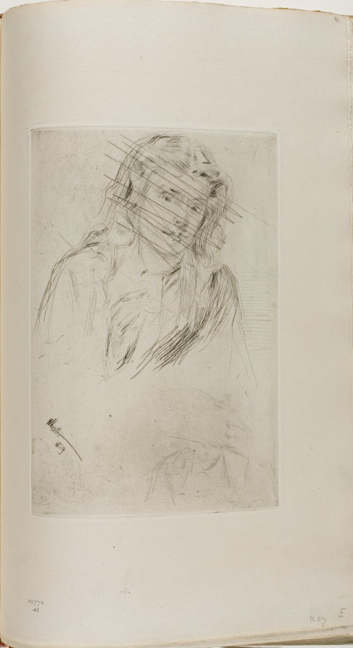 Fumettes bøjede hoved af James McNeill Whistler