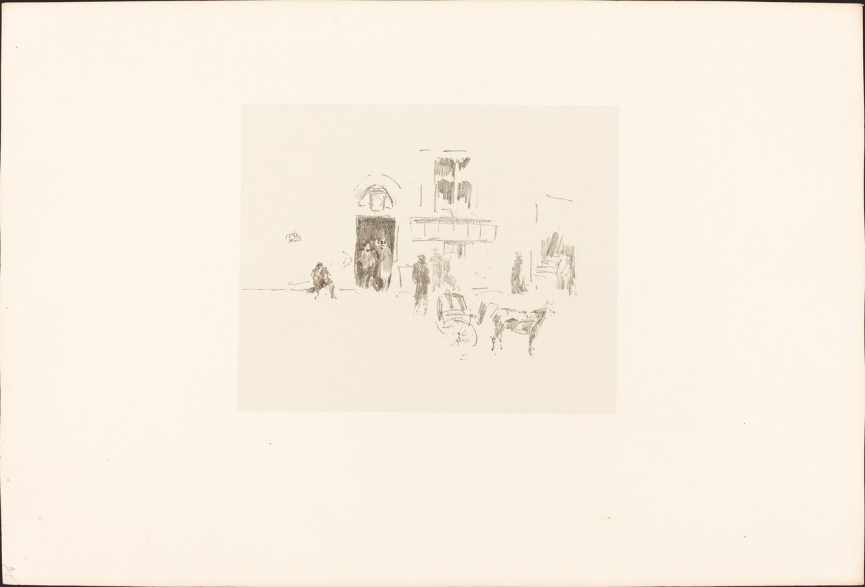 Gaiety Stage Door af James Abbott McNeill Whistler