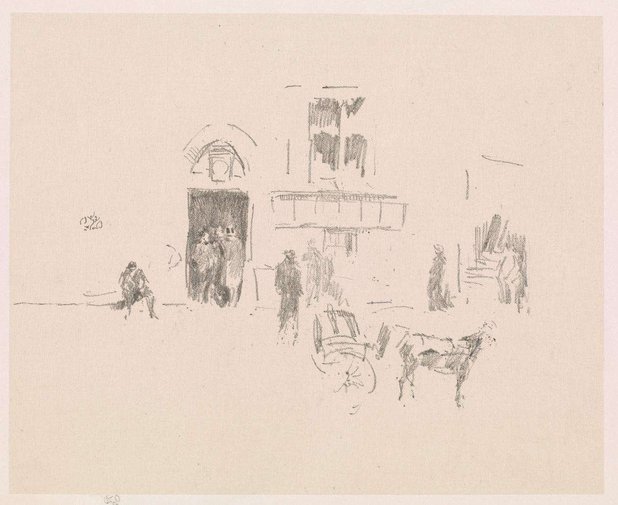 Gaiety Stage Door af James Abbott McNeill Whistler