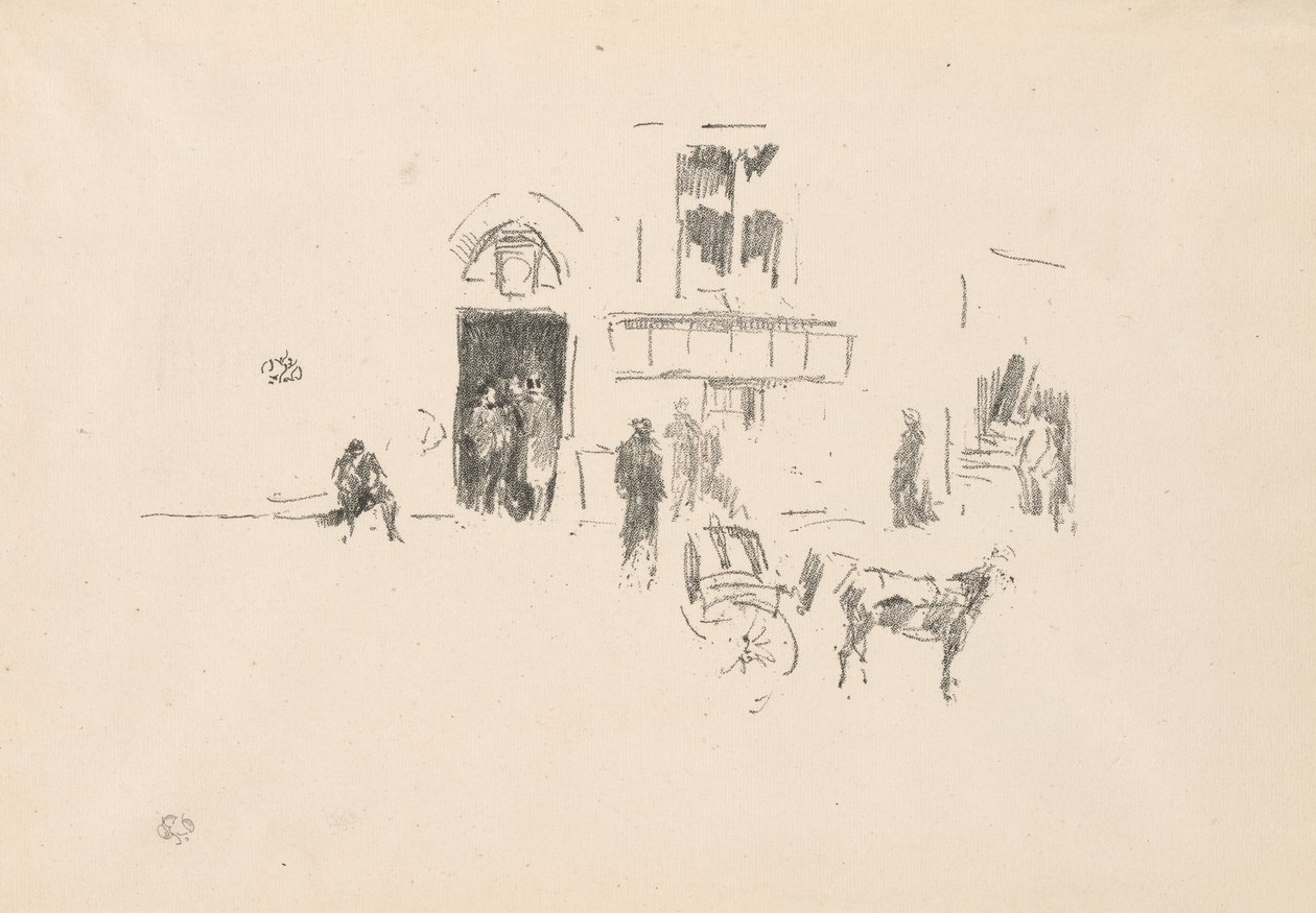 Gaiety Stage Door af James Abbott McNeill Whistler