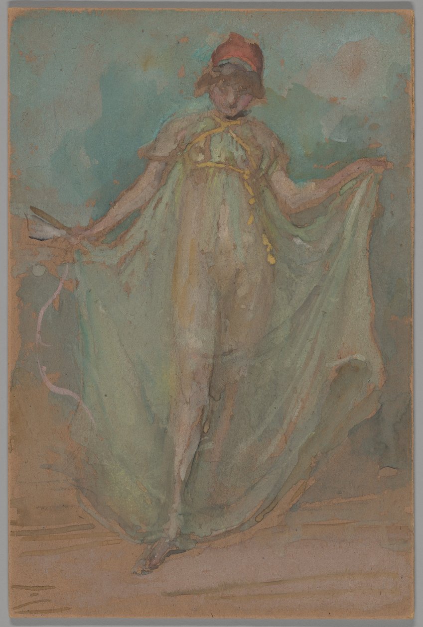 Grøn og blå: Danseren af James McNeill Whistler
