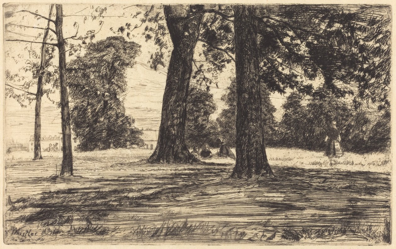 Greenwich Park af James McNeill Whistler