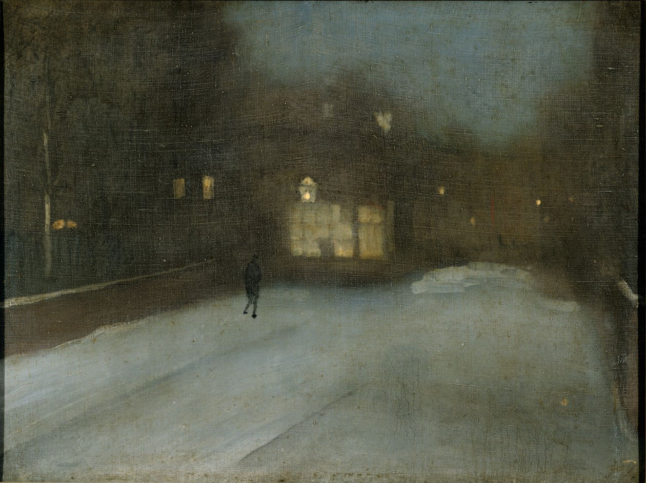Grå og guld - sne i Chelsea af James Abbott McNeill Whistler