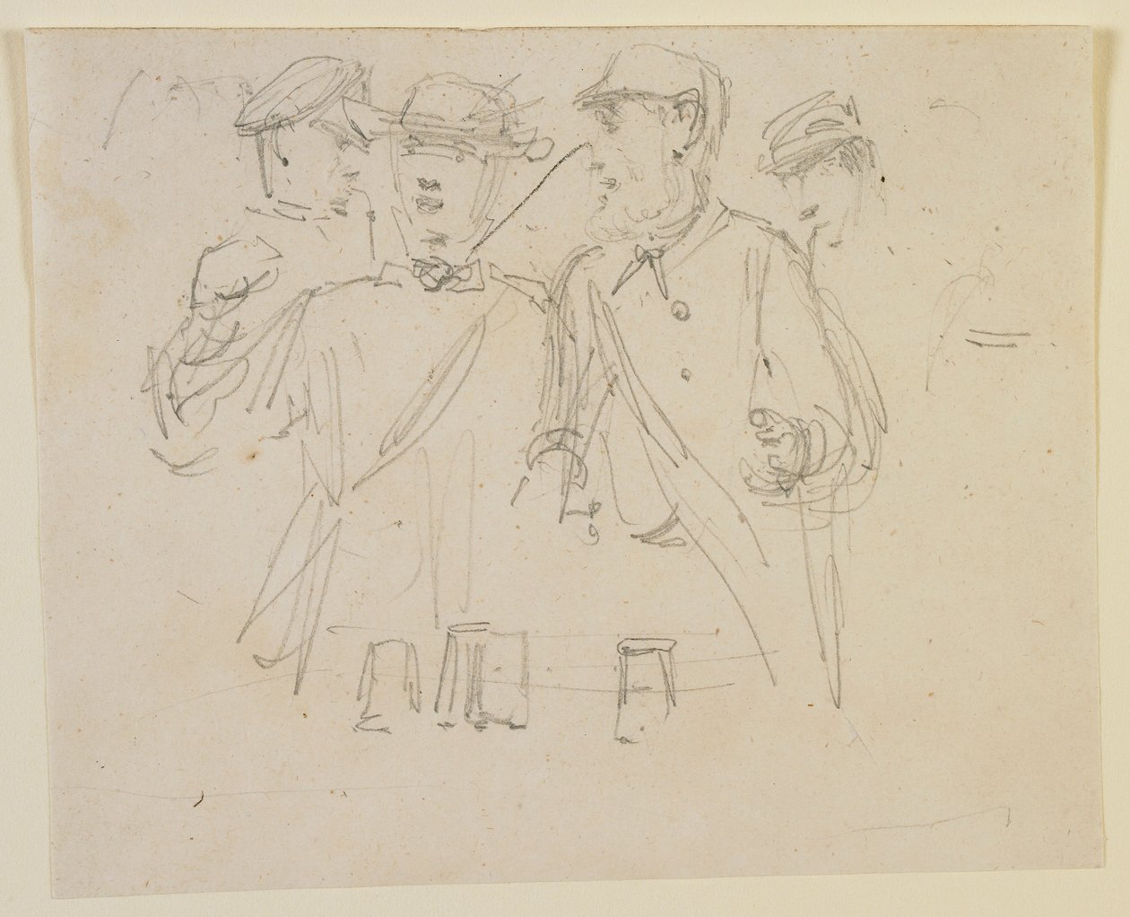 Gruppe på fire mand af James Abbott McNeill Whistler
