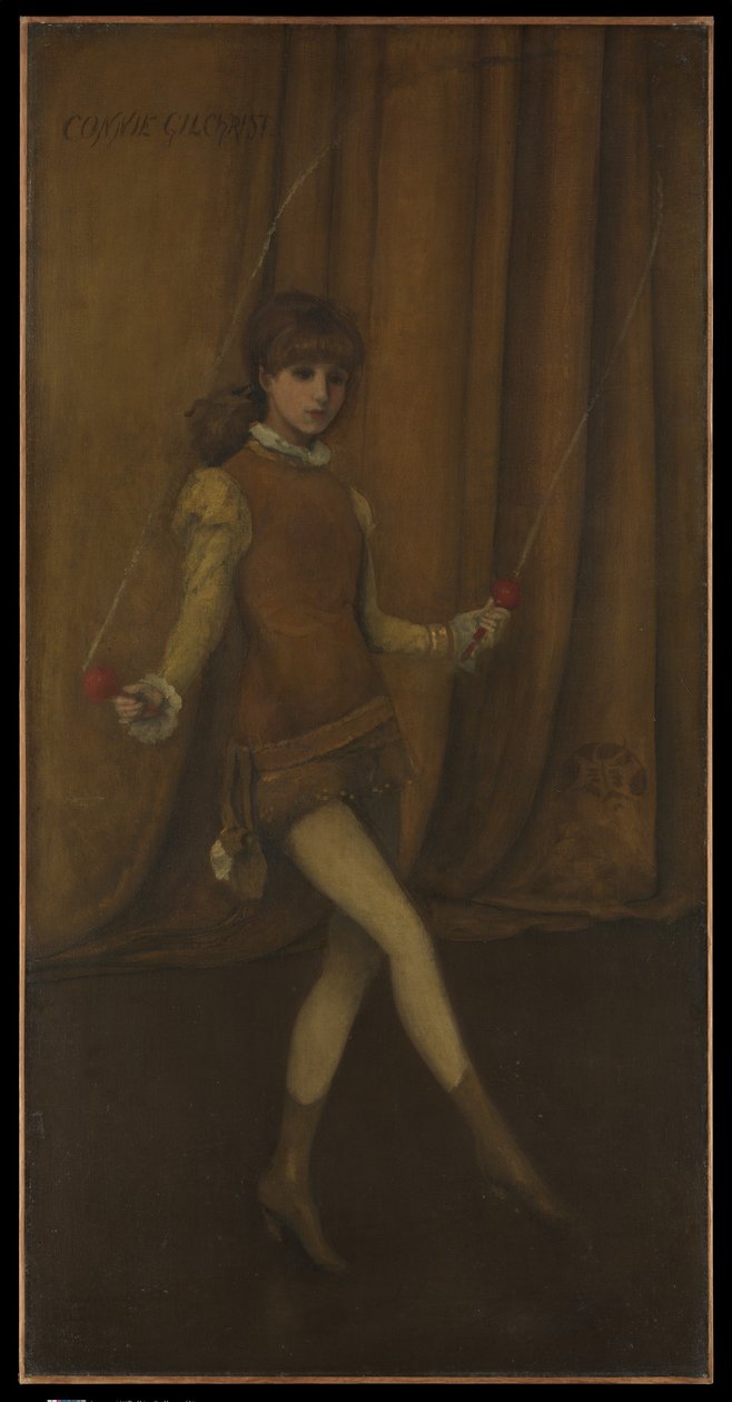 Harmoni i gult og guld: Den gyldne pige - Connie Gilchrist af James McNeill Whistler