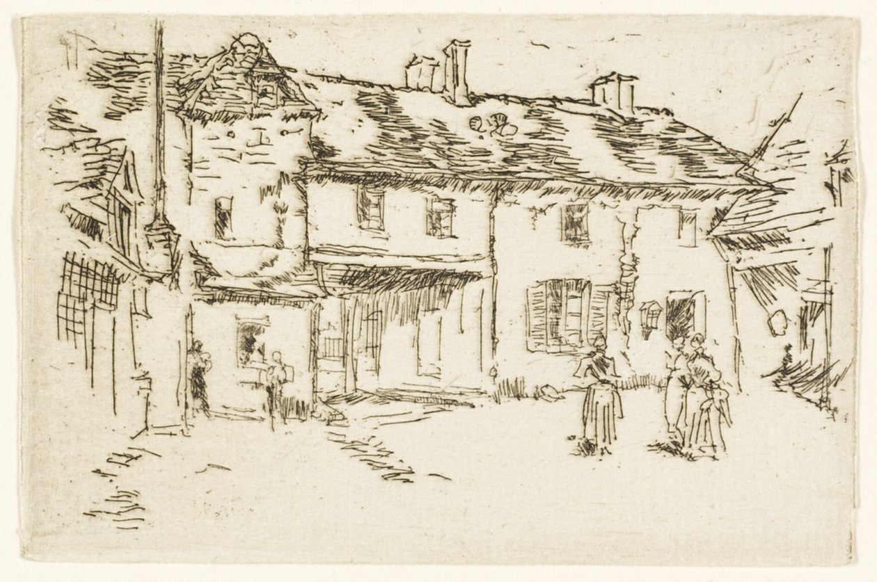 Hotel de la Promenade, Loches af James Abbott McNeill Whistler