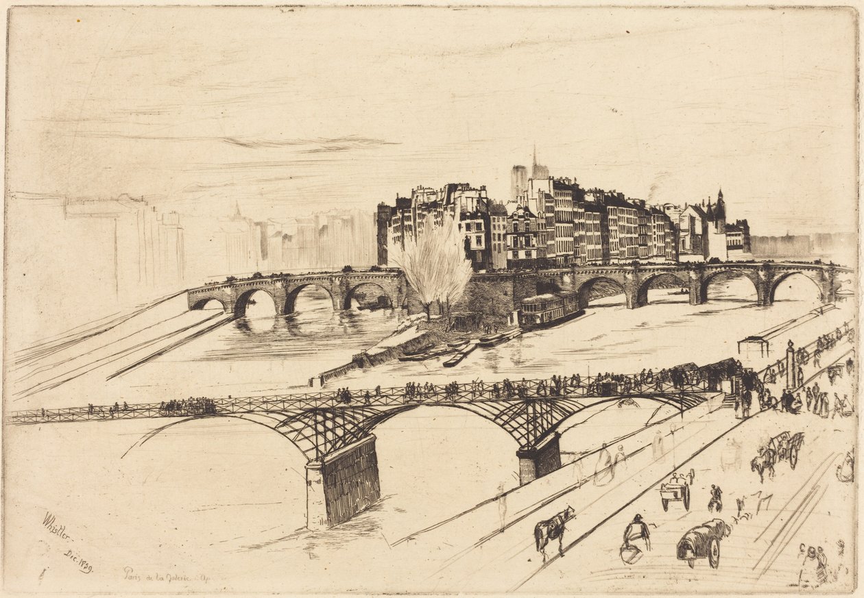 Île de la Cité, Paris af James McNeill Whistler