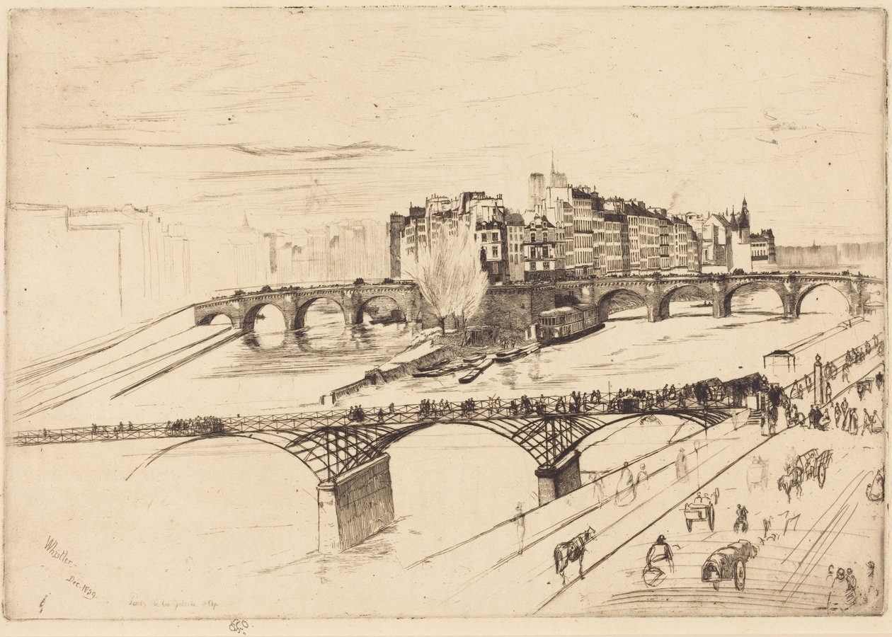 Île de la Cité, Paris af James McNeill Whistler
