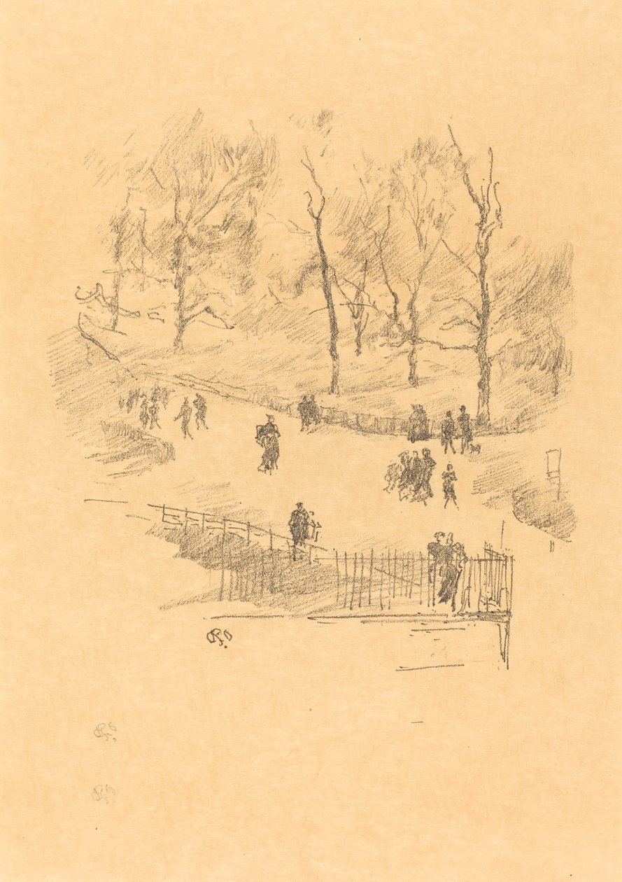 Kensington Gardens af James Abbott McNeill Whistler