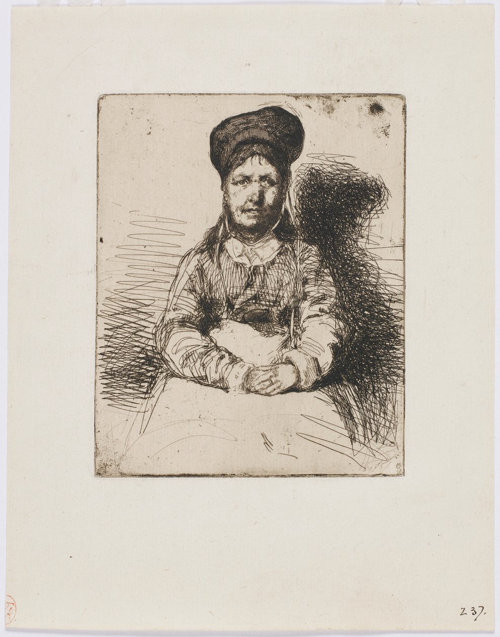 La Retameuse. En af de tolv ætsninger fra naturen (det franske sæt) af James Abbott McNeill Whistler