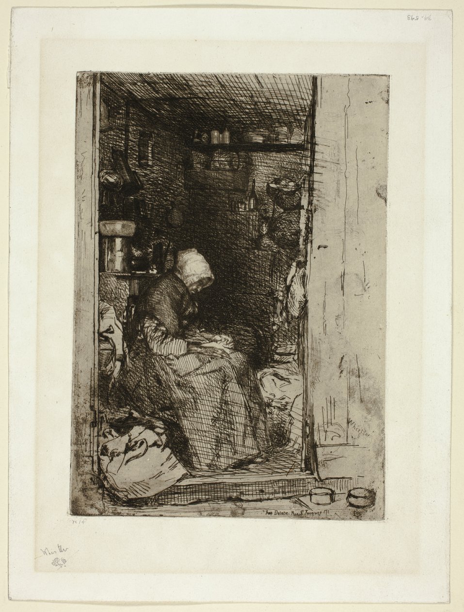 La Vieille aux Loques (Den gamle kvinde med klude) af James Abbott McNeill Whistler