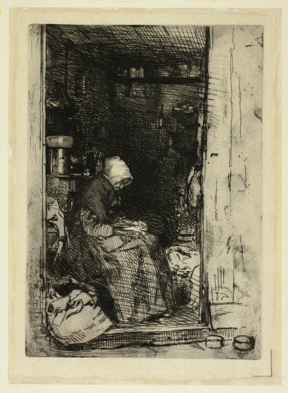 La Vieille aux Loques (Den gamle kvinde med klude) af James Abbott McNeill Whistler