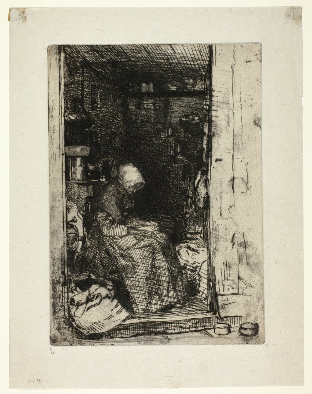 La Vieille aux Loques (Den gamle kvinde med klude) af James Abbott McNeill Whistler
