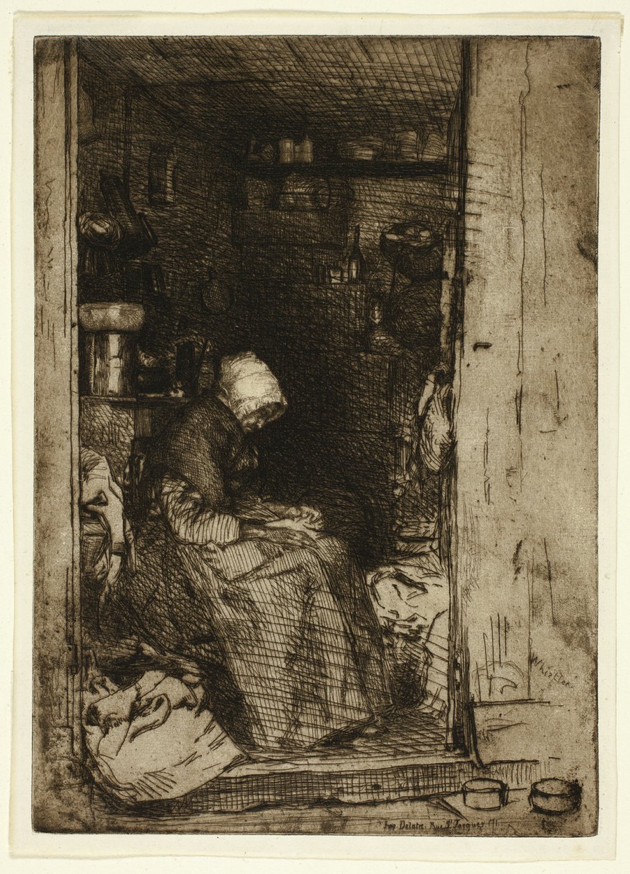 La Vieille aux Loques (Den gamle kvinde med klude) af James Abbott McNeill Whistler